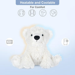 SuzziPals lavender-scented polar bear plush promotes relaxation and sleep.