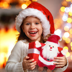 SuzziPals Santa plush as a bedtime companion
