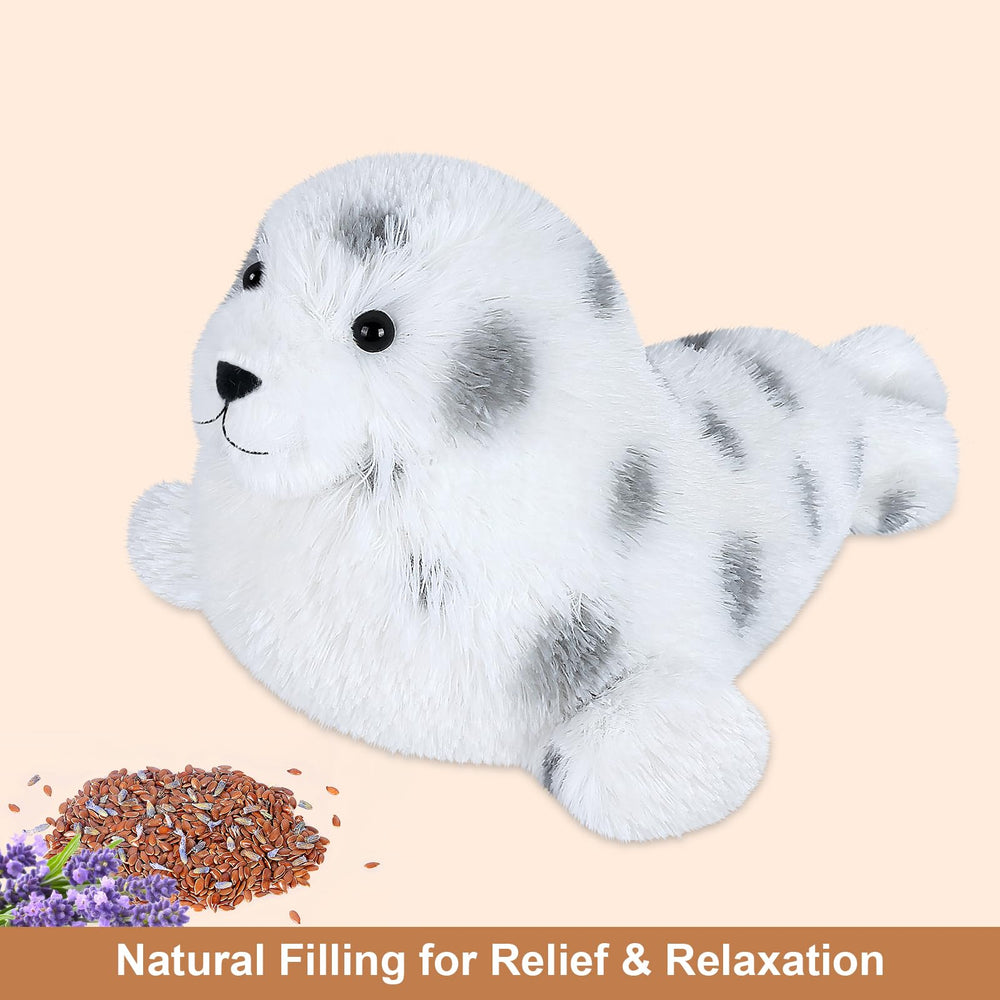 SuzziPals seal plush lavender scent promotes calm and better sleep.