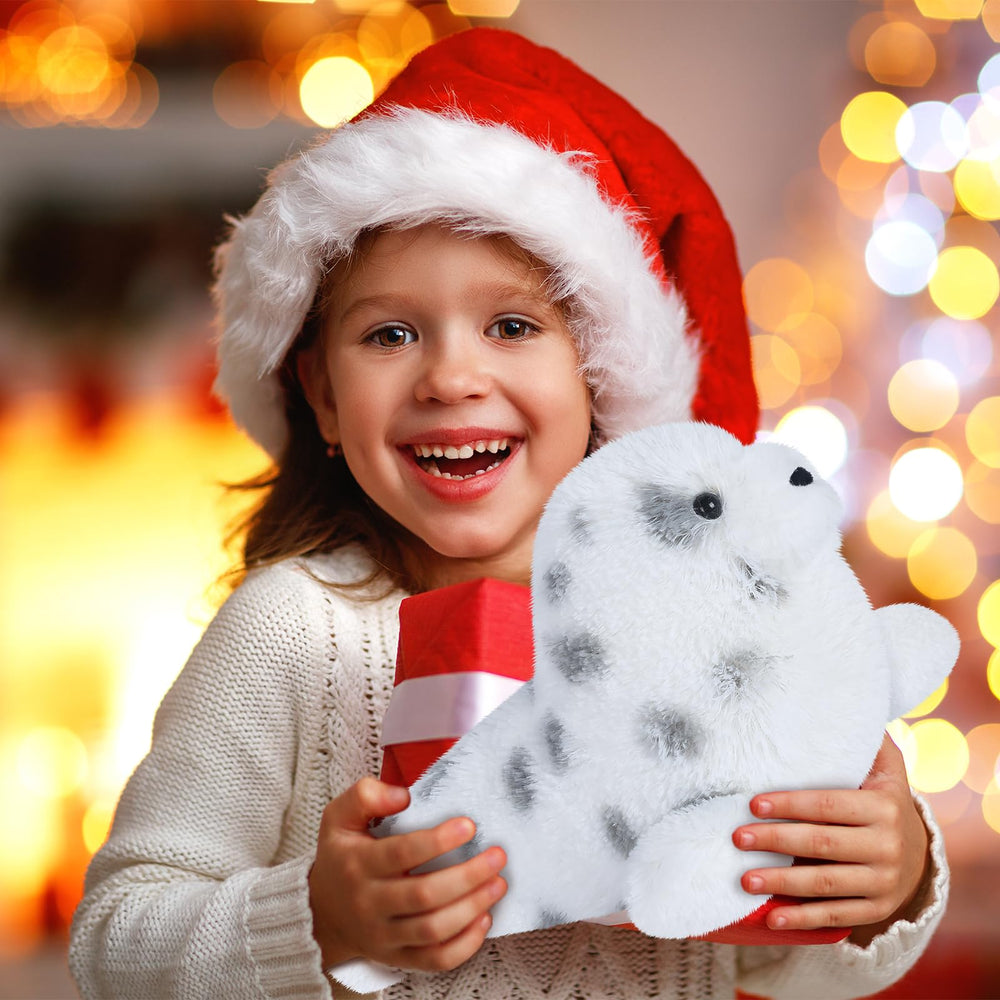 SuzziPals seal plush features soft fabric and friendly round eyes.