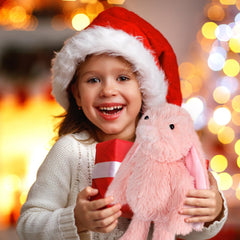 SuzziPals Susan pink bunny plush becomes a soothing heating pad