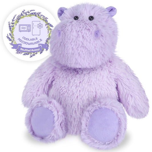 SuzziPals warmable hippo heating pad for cozy warmth and soothing comfort