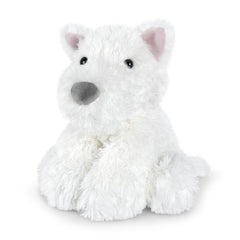 Packaging of SuzziPals Westie plush with lavender scent