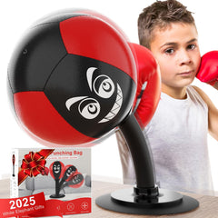 SVANE desktop punching bag with suction base for quick stress relief on smooth surfaces.