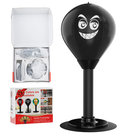 SVANE desktop punching bag with suction on desk for quick stress relief and focus.