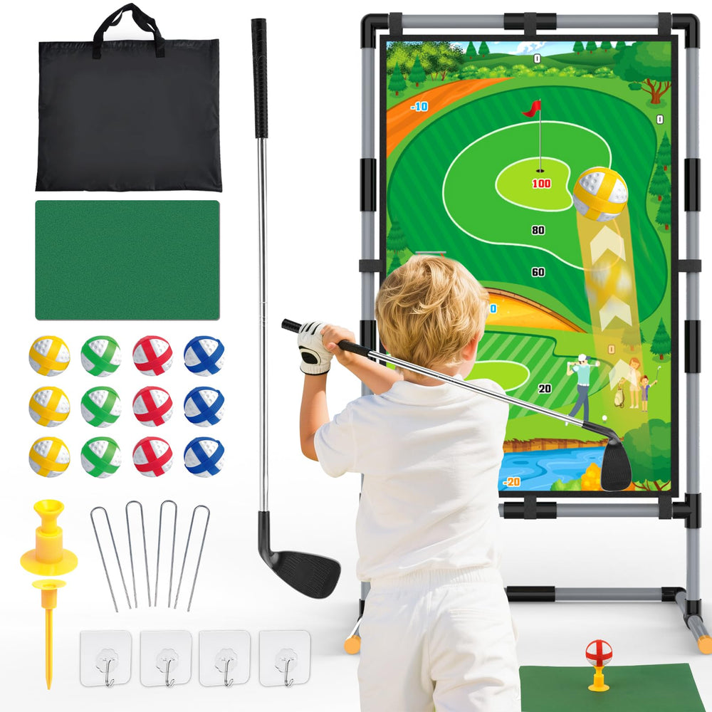 SVANE Golf Chipping Game front green mat for realistic practice and family fun.