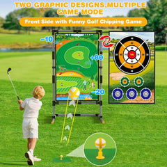 SVANE Golf Chipping Game stand setup for secure outdoor play.