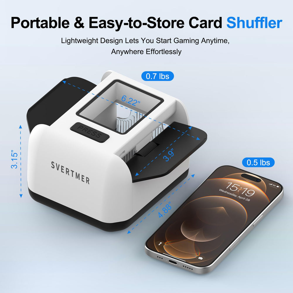 Compatible with standard poker and bridge cards for versatile play