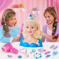 SVMK doll head curling iron lets kids create curled styles safely.