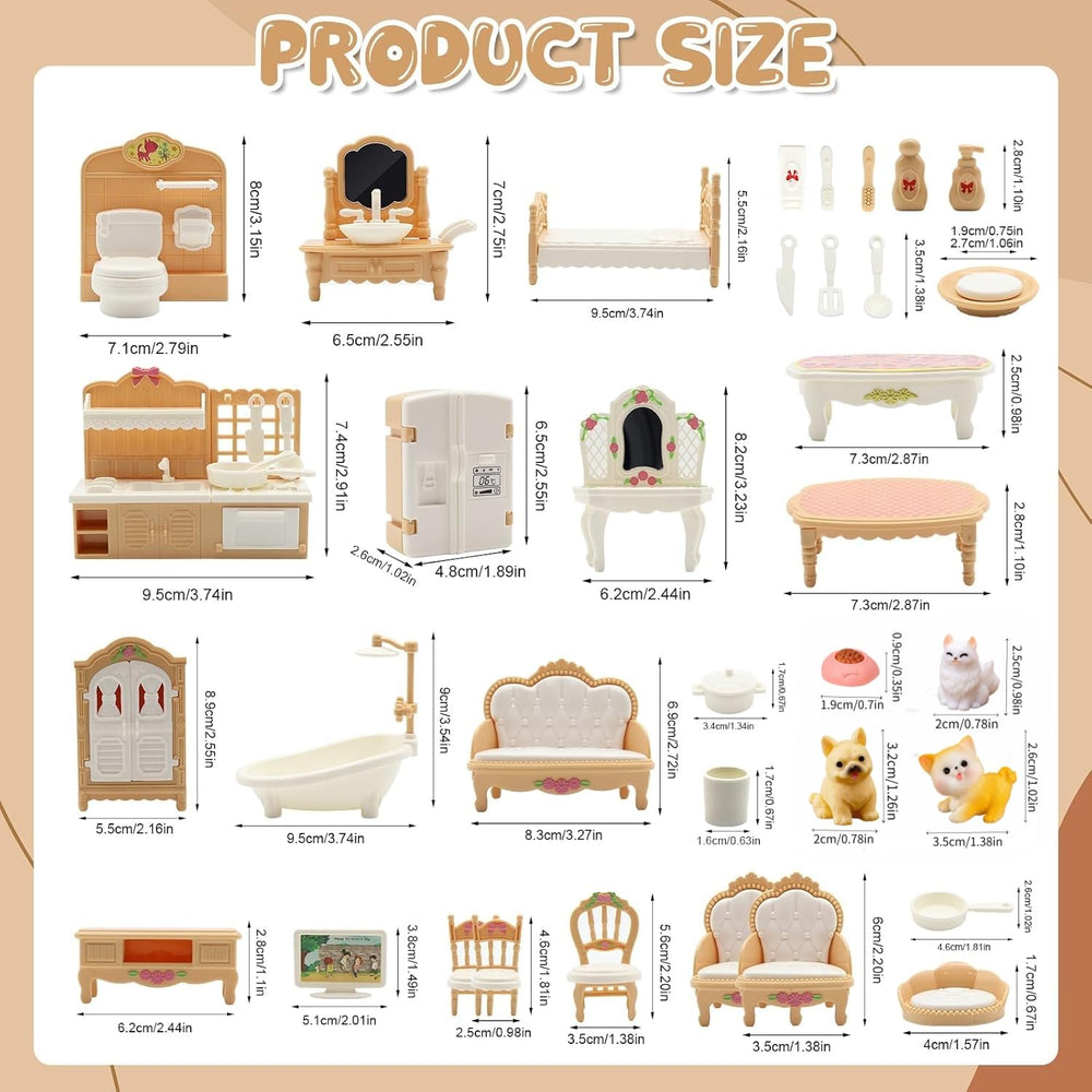SwankyStyle 36Pcs bathroom miniatures for detailed setups