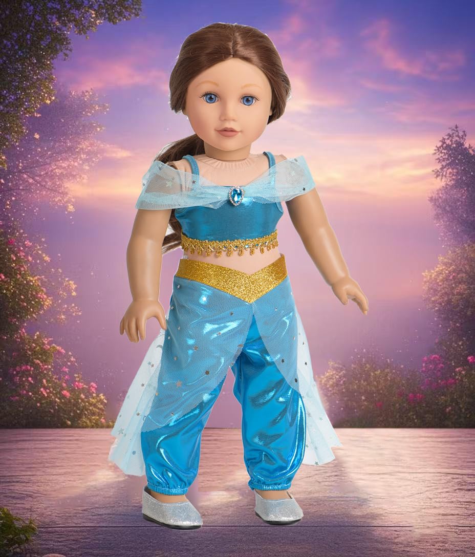 Assorted color princess dresses from Sweet Dolly for 18-inch dolls