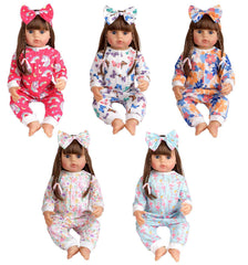 Sweet Dolly cute bunny jumpsuit with headband for cuddly pretend play