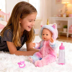 Soft pink blanket included for cozy, comforting cuddle sessions.