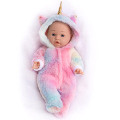 Lifelike 12-inch figure highlighted in photos for real-world pretend play.
