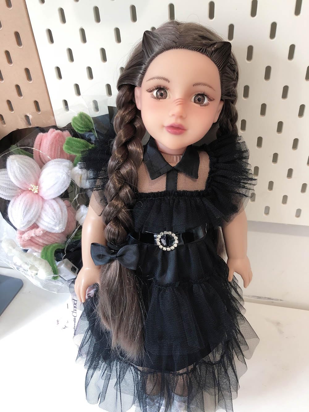 Sweet Dolly dress detail lace shoulder highlights craftsmanship