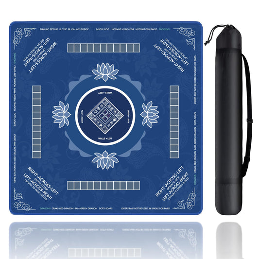 Sweetone Mahjong Mat with non-slip backing stabilizes tiles during play.