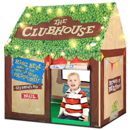 SweHouse indoor kids play tent with star lights, creating a cozy reading nook for toddlers