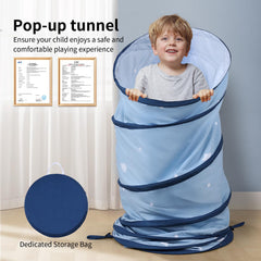 SweHouse indoor-outdoor play tunnel in use for versatile setups