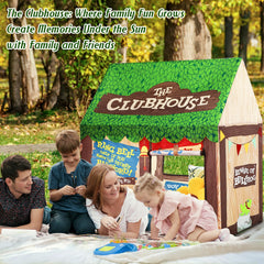 SweHouse tent offers roomy 38.6in L x 27.6in W x 42.5in H for kids.