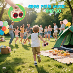 Swhmc speaker handle enables easy carry for on the go learning and adventures