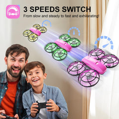 Swifsen drone's colorful LED lights create a night light show.