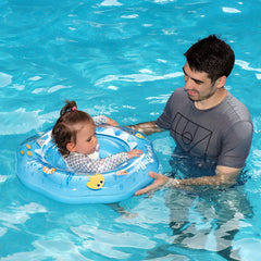 Swimbobo float features two air chambers and safety valves for quick, reliable inflation.