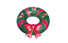 Swimline Christmas Wreath Ring with metallic accents for party-ready flair.