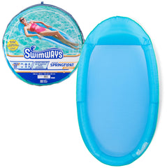 SwimWays Spring Float Premium Hammock with cooling mesh for comfortable lounging under sun.