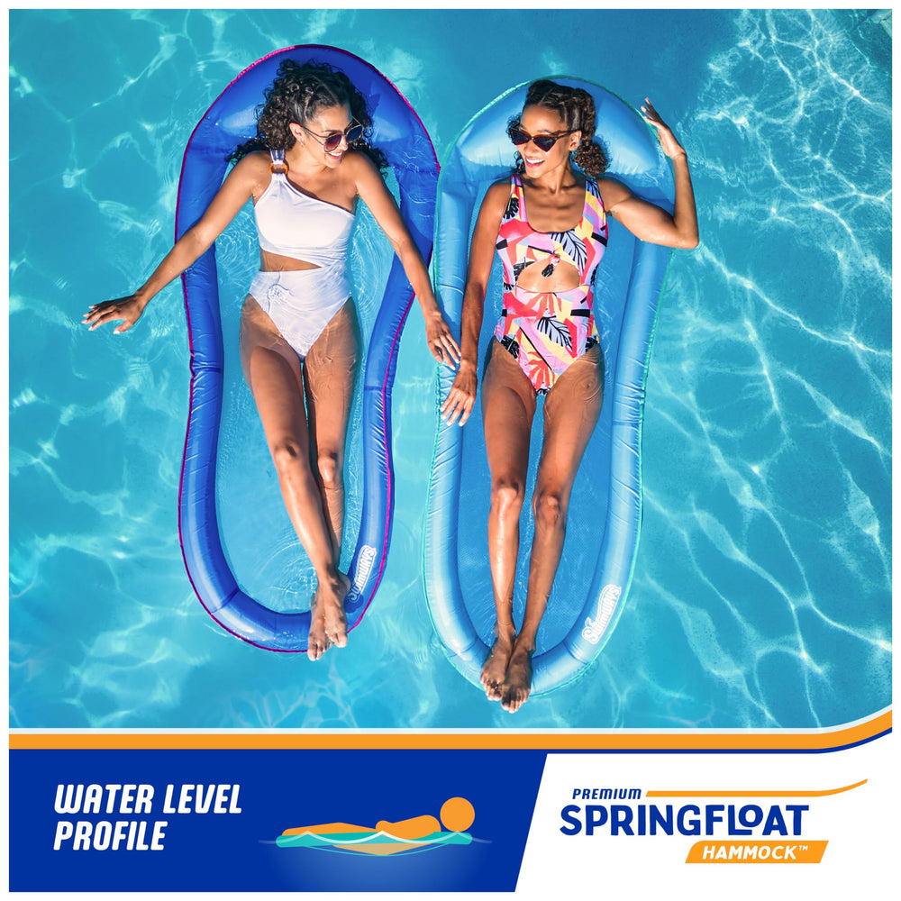 SwimWays pump-free inflation design helps prevent air loss during setup.