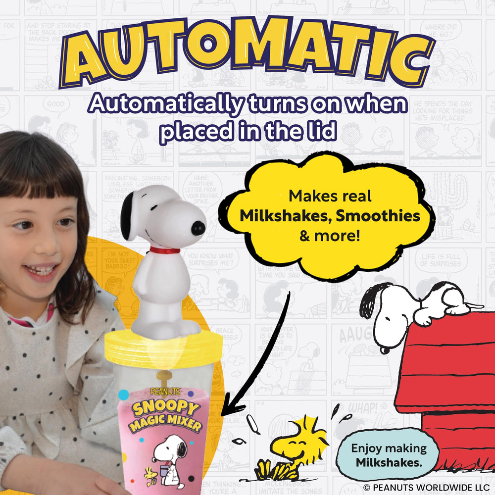 Auto-start feature activates when lid is in place for mess-free use.