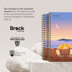 Switch Research Emotions Journal back cover design showcases elegant finish.