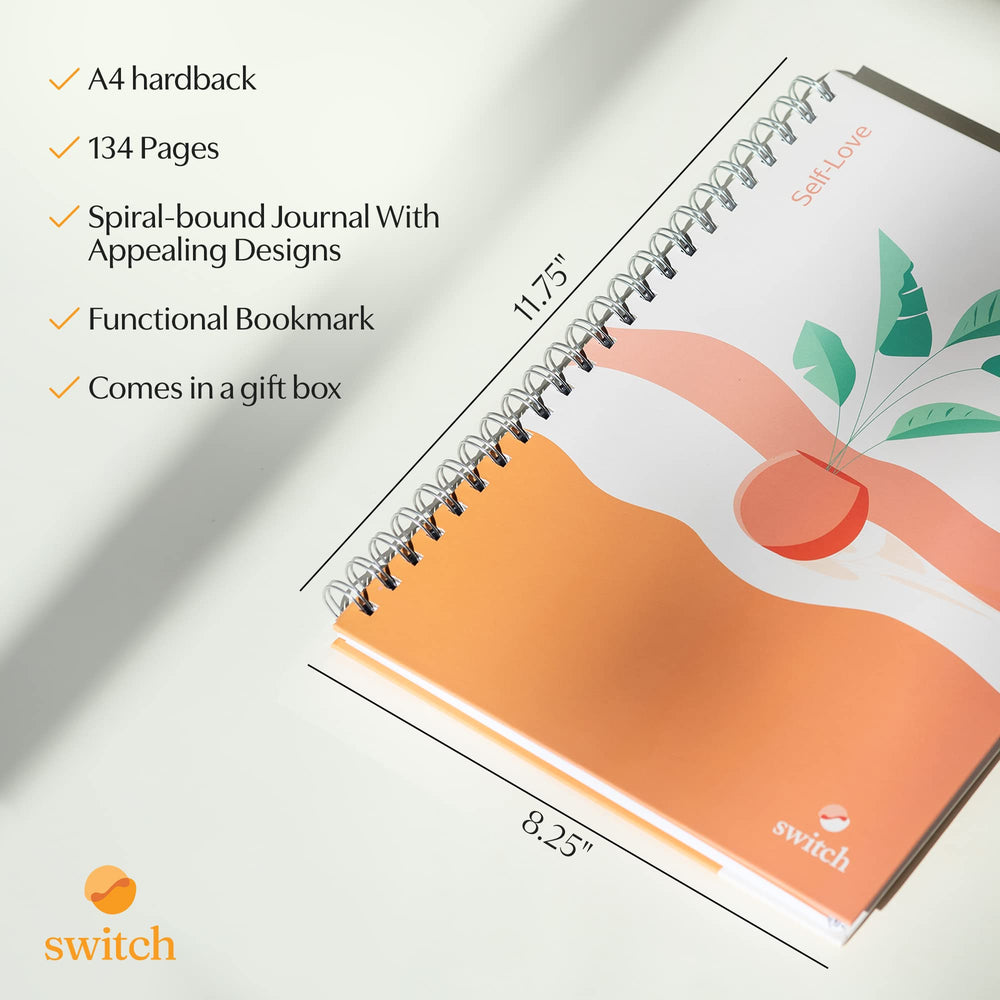 Switch Research Self-Love Journal week structure page illustrating 13-week journey