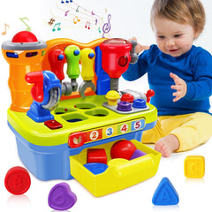 SYAOMUNLY baby tools workbench full setup for imaginative building and early engineering play.