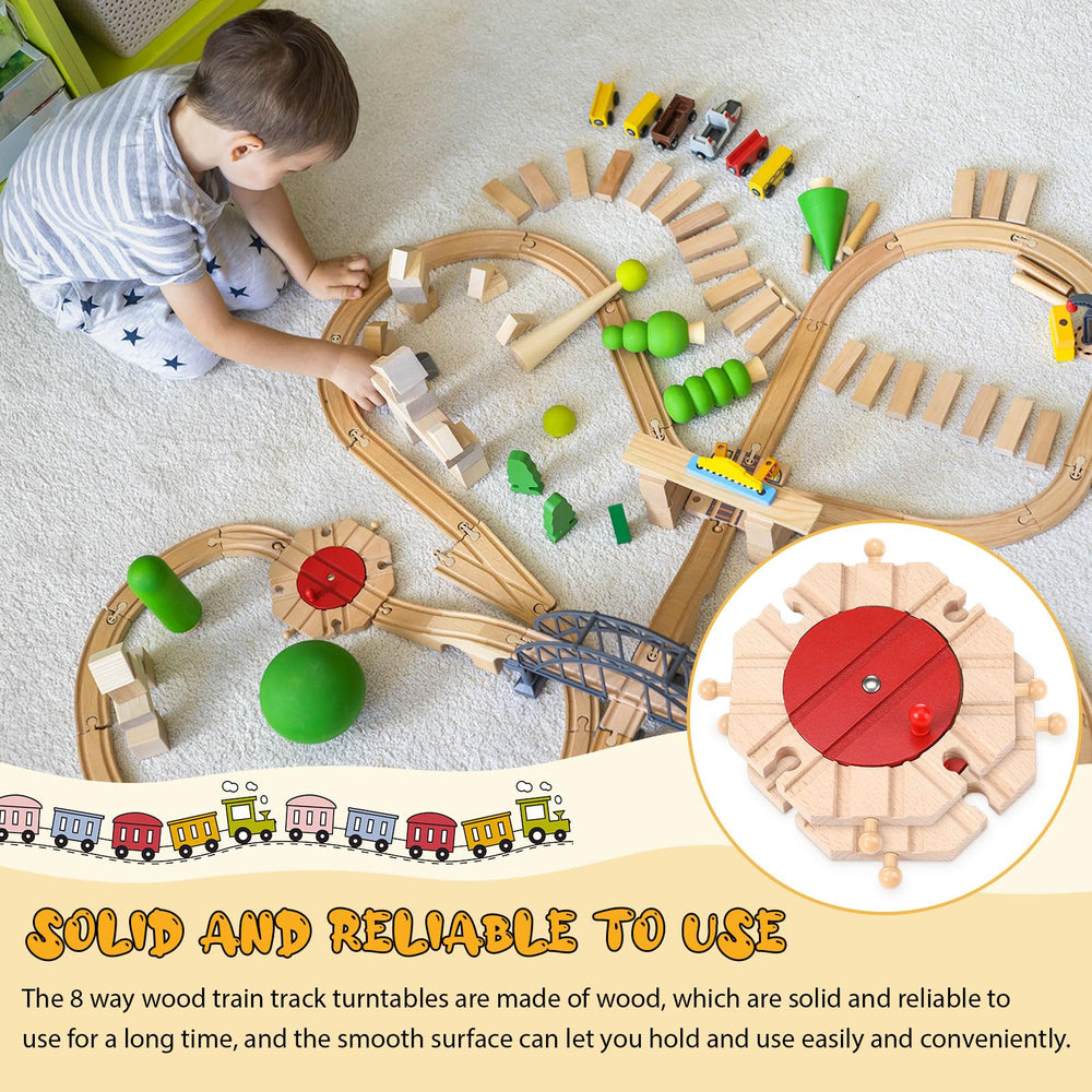 Syhood compatible 8-way turntable works with major train brands for versatile layouts