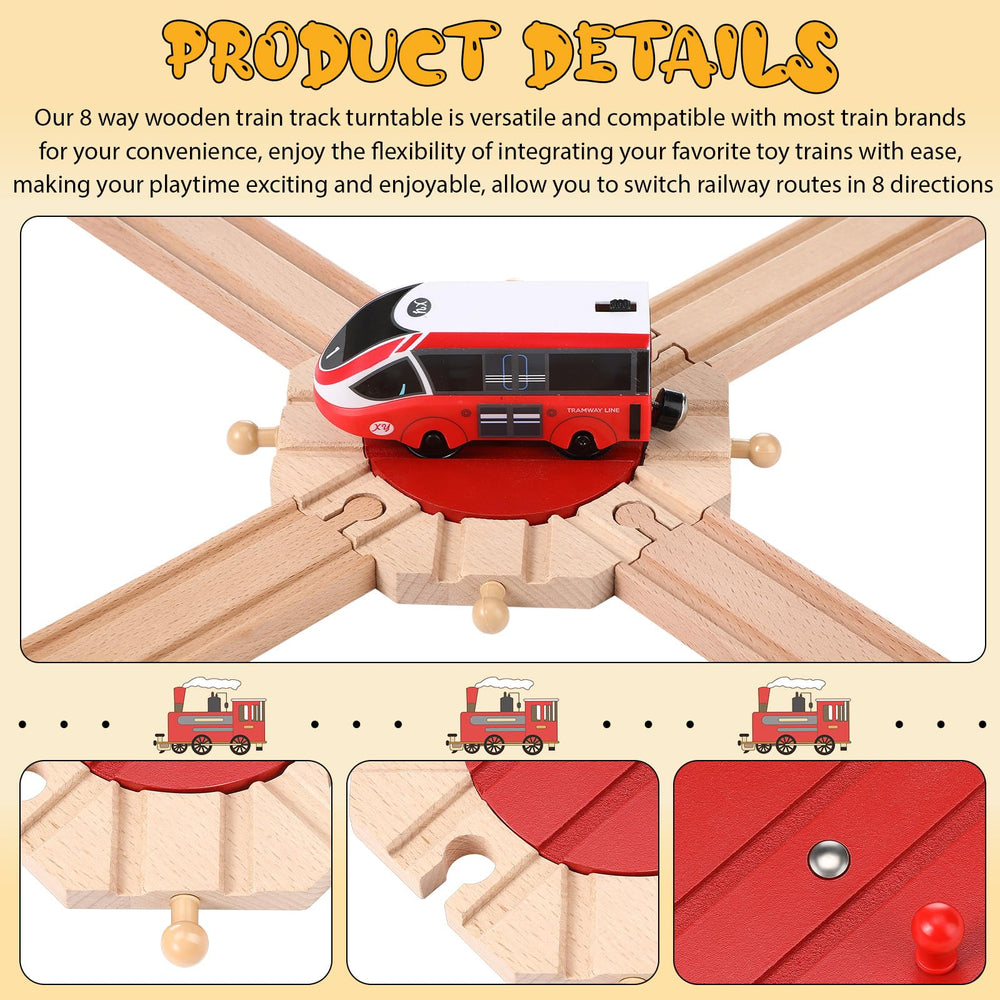 Syhood durable wooden turntable for active play with smooth finish for small hands