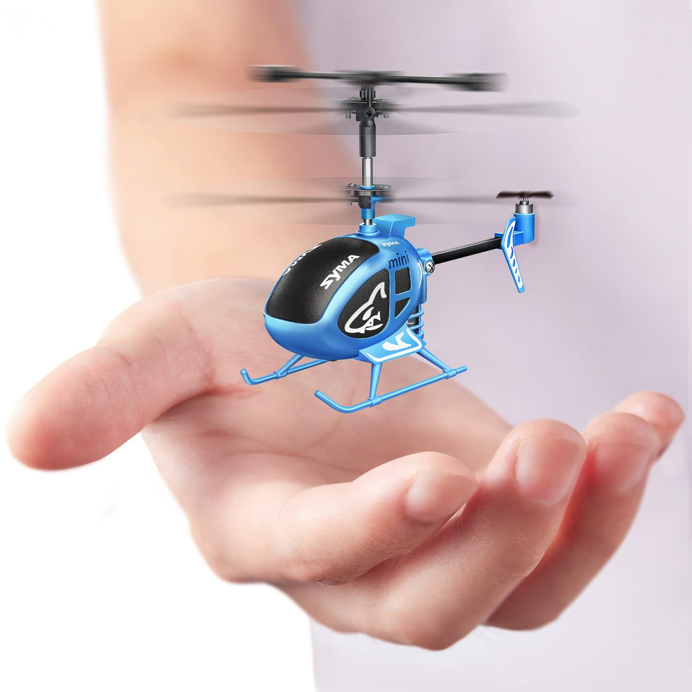 Syma compact handheld RC helicopter for safe beginner indoor flights.