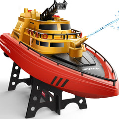 SYMA Q14 fireboat with extendable ladder enhances realism during play