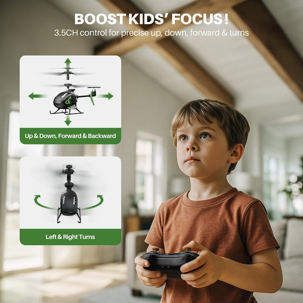 SYMA S100 durable PVC body cushions impacts during playtime.