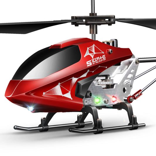 SYMA S107H-E alloy body close-up shows rugged durability.