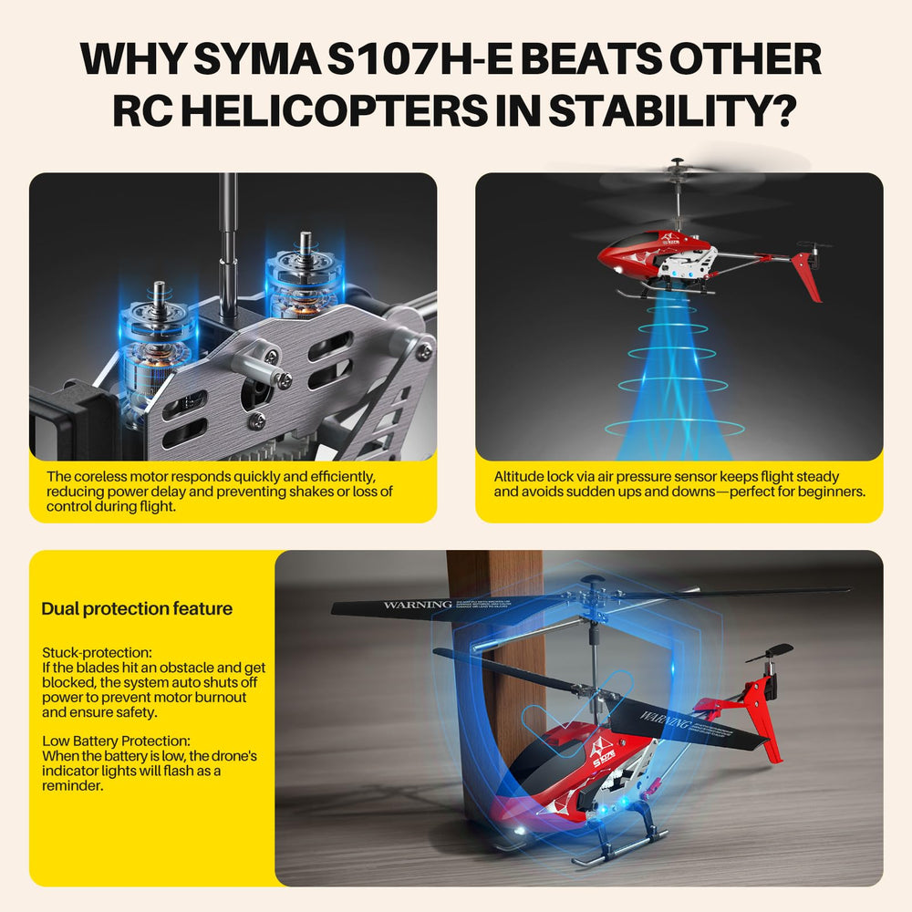 SYMA S107H-E gift-ready packaging for birthdays or holidays.