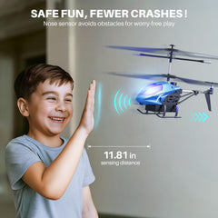 SYMA S107H-E responds to hand gestures for backward movement