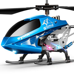 SYMA S107H-E RC helicopter with one-key takeoff for easy flights.