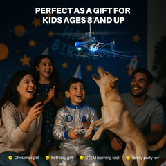 SYMA S107H-E simple controls aid hand-eye coordination.