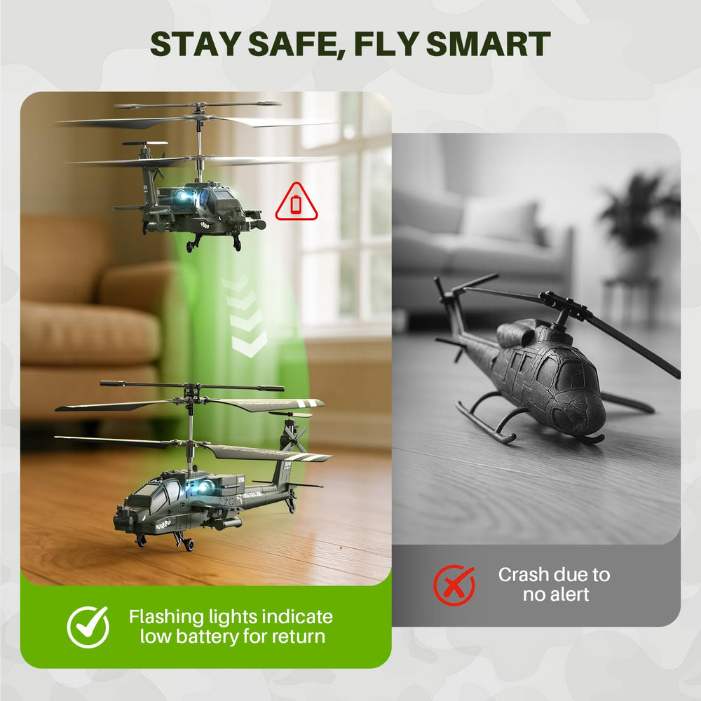 SYMA S51H LED indicators lit during flight for low-battery awareness