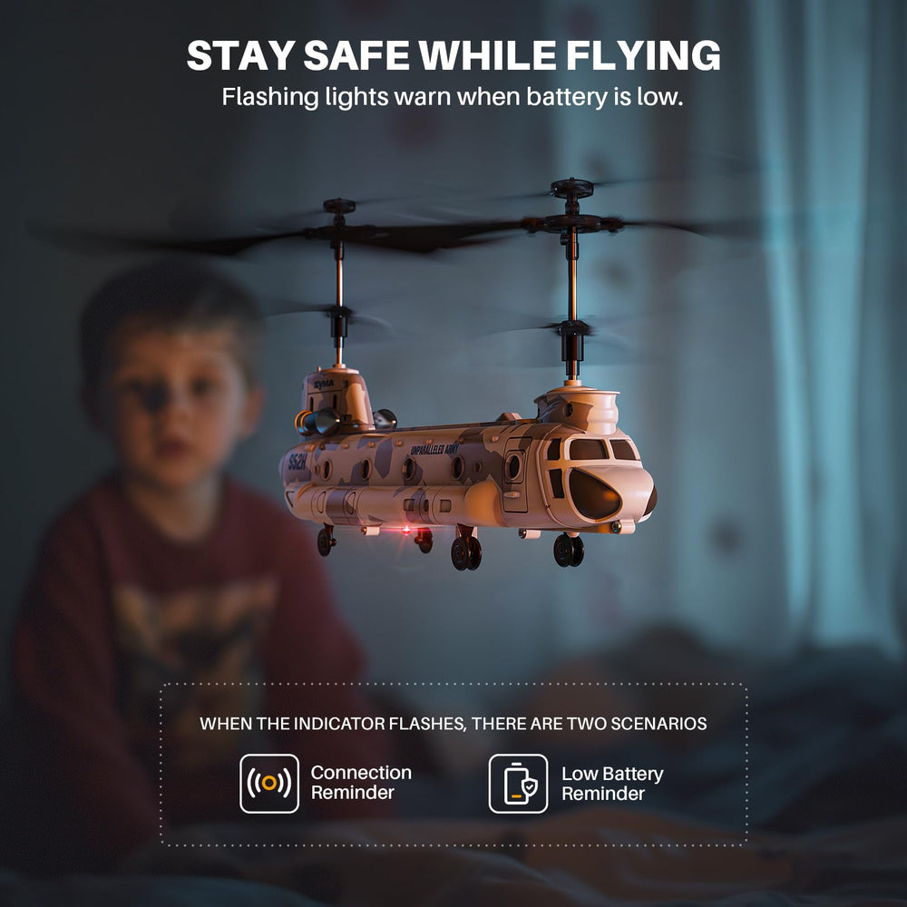SYMA S52H low-battery indicator helps plan quick recharges