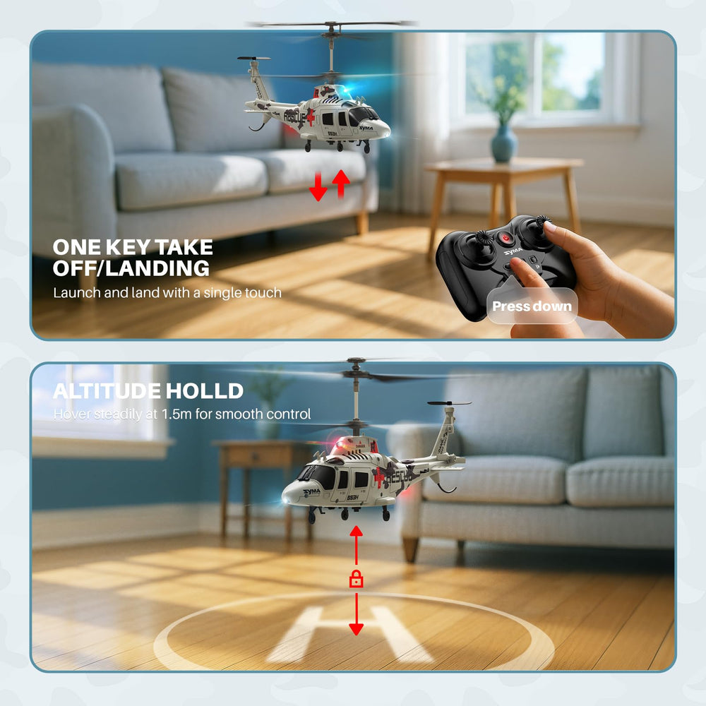 SYMA S53H two aircraft flying together showcases anti-interference play.
