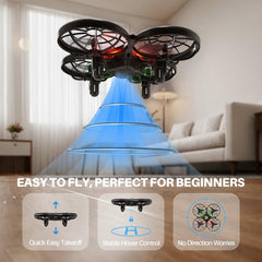 SYMA X100 performs a 360-degree flip during a playful flight.