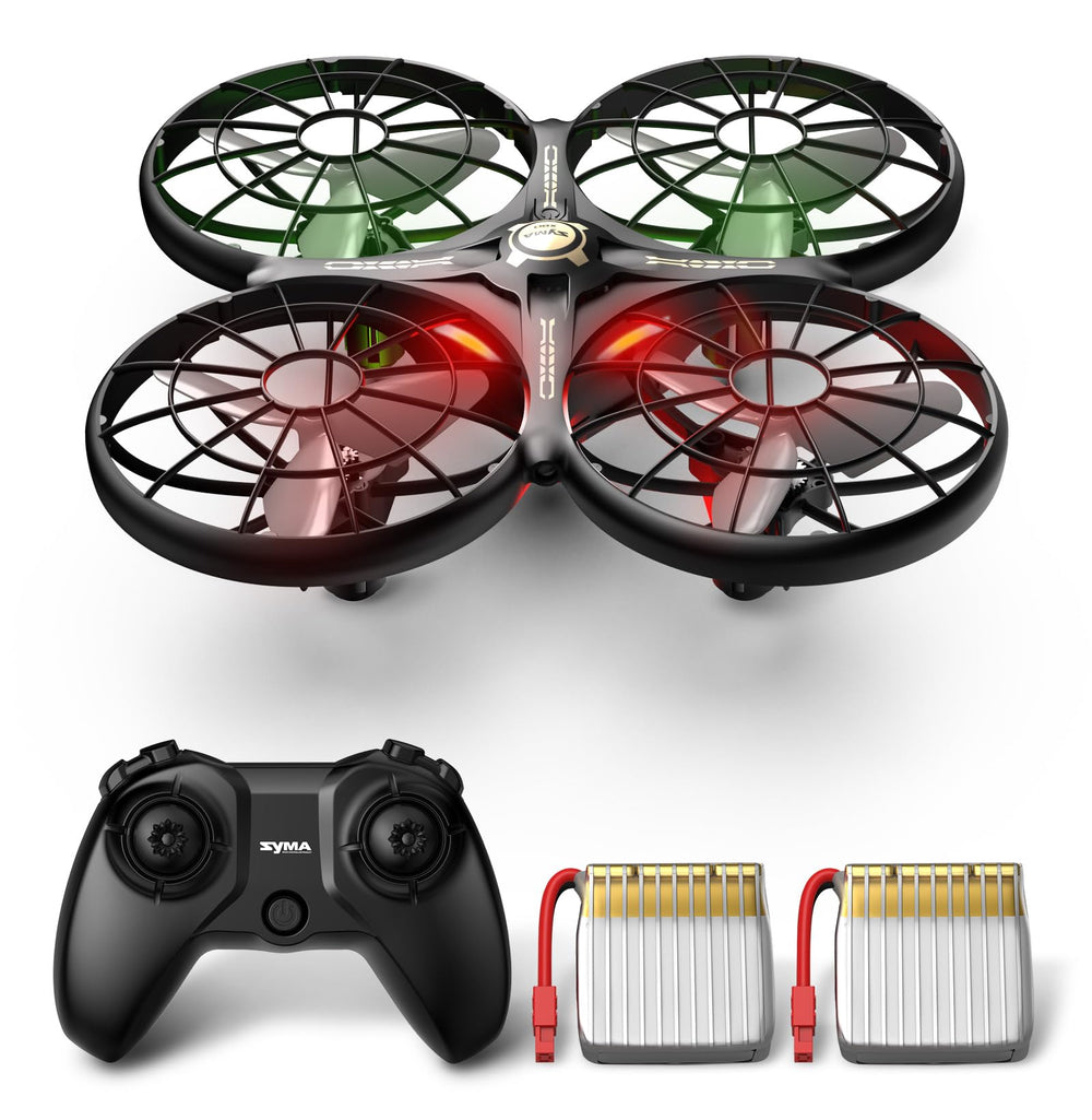 SYMA X100 drone demonstrates obstacle avoidance for safer indoor flights.