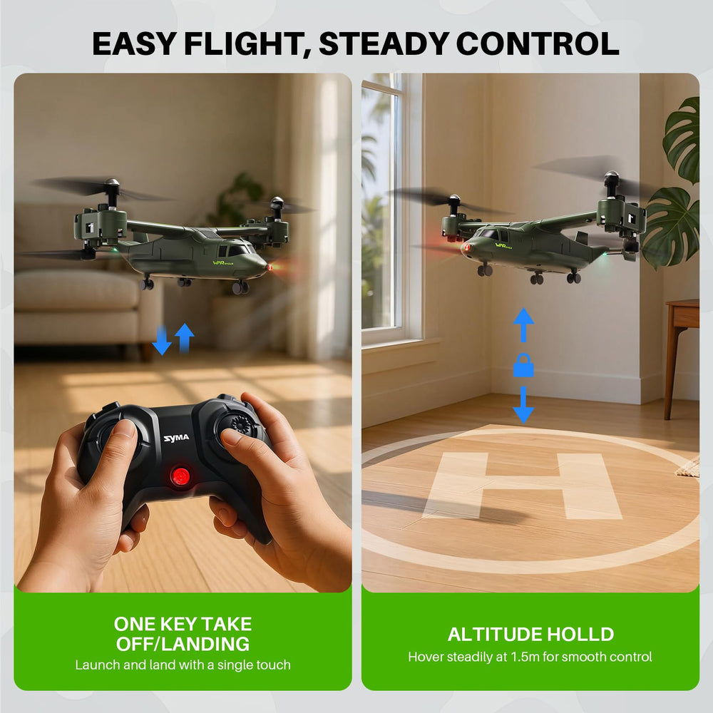 SYMA X550 easy takeoff with one-button launch for beginners.