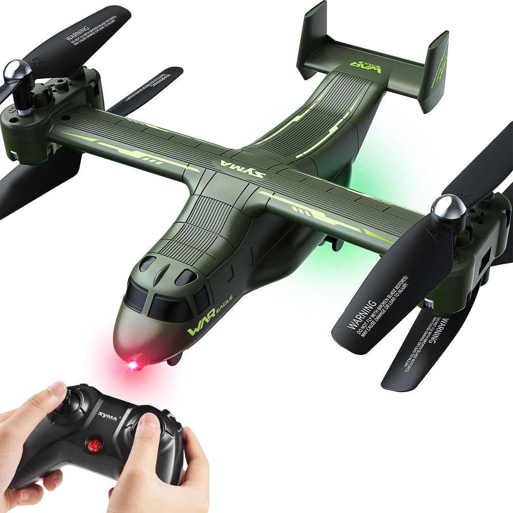 SYMA X550 military RC helicopter front view for immersive flight realism.